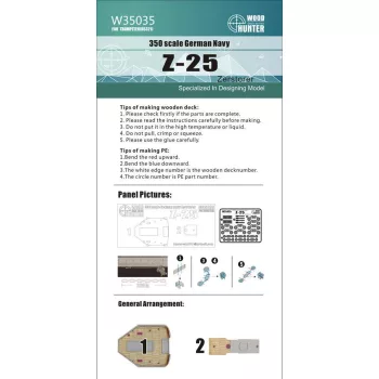 Flyhawk - German Navy Zerstorer Z-25 Wood Deck