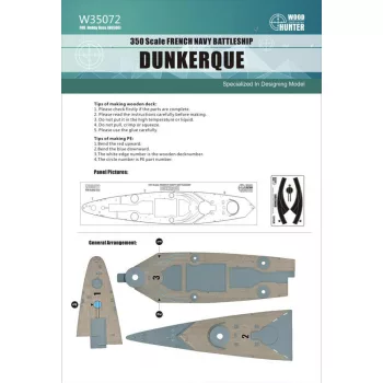 Flyhawk - French Battleship Dunkerque Wood Deck