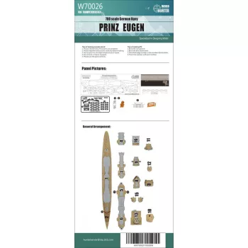   Flyhawk - WWII German Heavy Cruiser Prinz Eugen 1945 Wood Deck