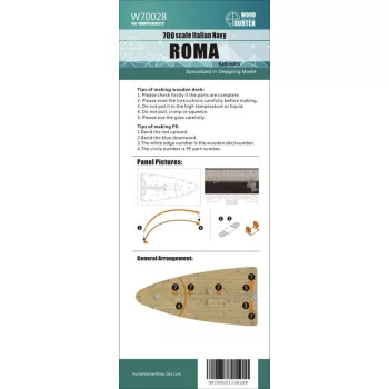 Flyhawk - WWII Italian Battleship Roma Wood Deck