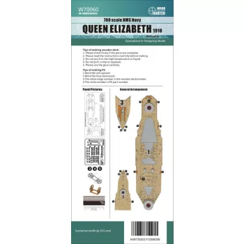 Flyhawk - WWII Battleship HMS Queen Elizabeth 1918 Wood Deck