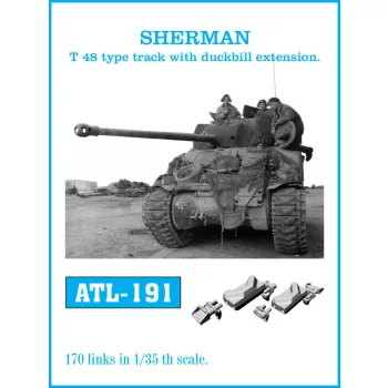   Friulmodel - Tracks for SHERMAN T-48 type track with duckbill extension.