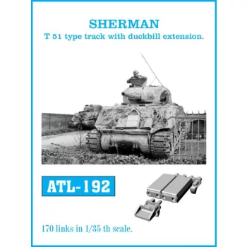   Friulmodel - Tracks for SHERMAN T-51 type track with duckbill extension.