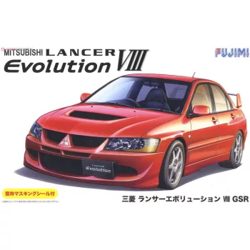   Fujimi - 1:24 Mitsubishi Lancer Evolution VIII GSR w/Window Frame Masking
