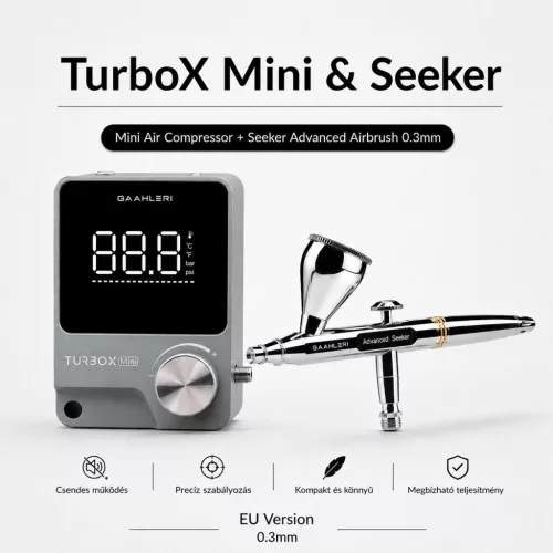 Gaahleri - Turbox Mini Kit with Seeker 03 - festékszóró pisztoly kompresszorral