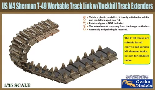 Gecko Models - US M4 Sherman T-49 Workable Track Link