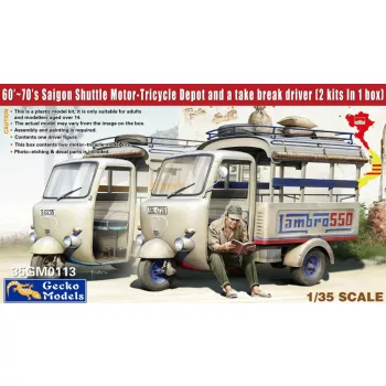   Gecko Models - 60‘~70’s Saigon Shuttle Motor-Tricycle Depot