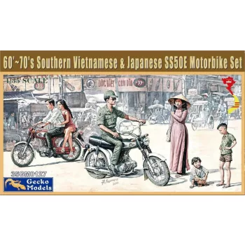   Gecko Models - 60's-70's South. Vietnamese&Japanese Motorbike Set
