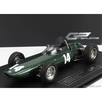   Gp-Replicas - Brm F1 P57 Brm Team N 14 Winner Italian Gp Monza World Champion 1962 Graham Hill - Con Vetrina - With Showcase Green Met