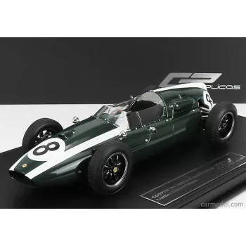   Gp-Replicas - Cooper F1 T51 Climax Team Cooper Car Company N 8 1959 Jack Brabham 1959 World Champion - Con Vetrina - With Showcase Green White
