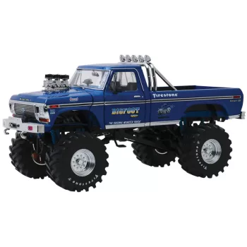   Greenlight - 1:18 1974 Ford F-250 Monster Truck with 48-Inch Tires - Evergreen - Bigfoot #1 - Kings of Crunch - GreenLight