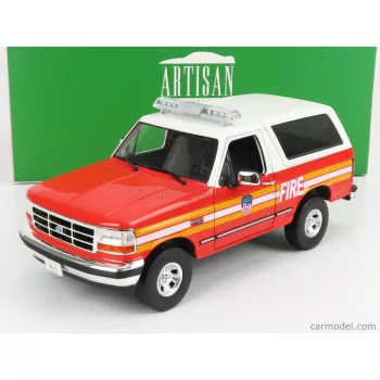   Greenlight - Ford Usa Bronco Fdny New York Fire Engine 1996 Red White