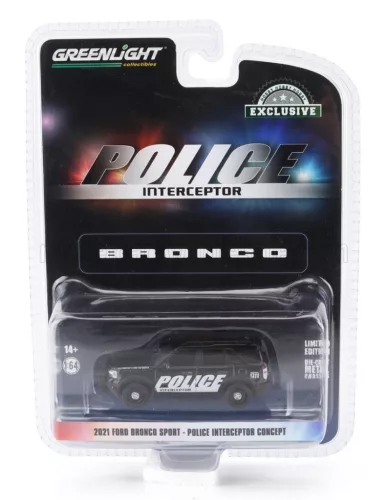 Greenlight - FORD USA BRONCO SPORT POLICE INTERCEPTOR 2021 BLACK