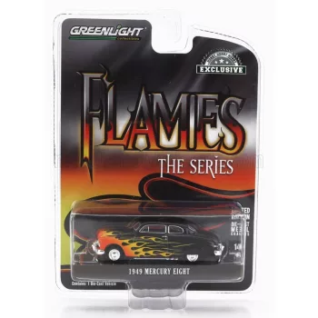Greenlight - MERCURY EIGHT WITH FLAMES 1949 BLACK ORANGE