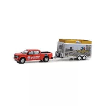   Greenlight - 1:64 Chevrolet Silverado and Indianapolis Motor Speedway Trailer 2023 (Hobby Exclusive) - Hitch & Tow - GREENLIGHT