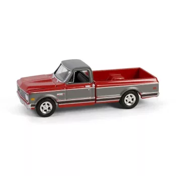   Greenlight - 1:64 1972 Chevy Cheyenne C10 Short Bed - Ruby Red and Gunmetal Gray (Hobby Exclusive) - GreenLight