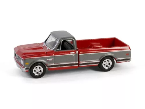 Greenlight - 1:64 1972 Chevy Cheyenne C10 Short Bed - Ruby Red and Gunmetal Gray (Hobby Exclusive) - GreenLight