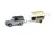 Greenlight - 1:64 1968 Jeep Jeepster Commando SC-1 - Gray with Canoe Trailer Canoe Rack Canoe and Kayak Solid Pack - Hitch & Tow Series 32 - GreenLight