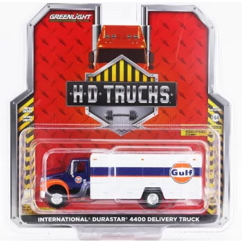   Greenlight - INTERNATIONAL DURASTAR 4400 TRUCK GULF 2019 WHITE BLUE ORANGE