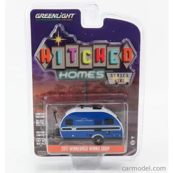   Greenlight - Trailer Winnebago Winnie Drop Roulotte 2017 Blue White