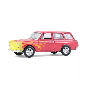   Greenlight - 1:64 1963 Volkswagen Type 3 Panel Van - Flames - Club V-Dub Series 21