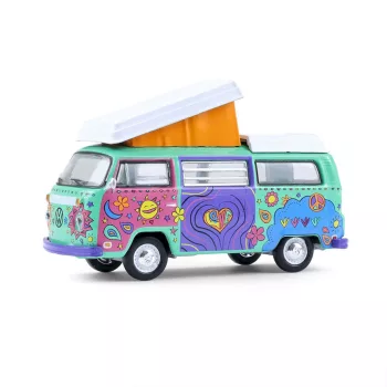   Greenlight - 1:64 1973 Volkswagen Type 2 Westfalia Campmobile - Music Festival Van - Club V-Dub Series 2