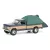 Greenlight - 1:64 1987 Ford F-150 XLT Lariat - Dark Blue and Tan with Modern Truck Bed Tent - The Great Outdoors Series 4