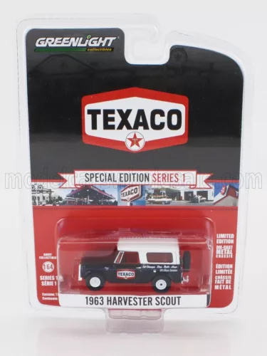 Greenlight - HARVESTER SCOUT TEXACO 1963 BLACK WHITE