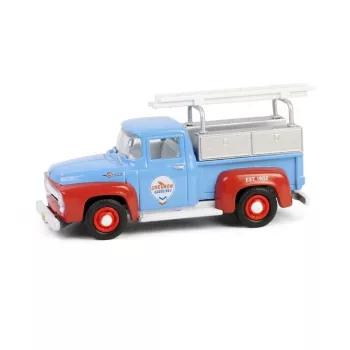   Greenlight - 1:64 1956 Ford F-100 with Tool Boxes and Ladders Solid Pack - Chevron Special Edition Series 1 - GreenLight