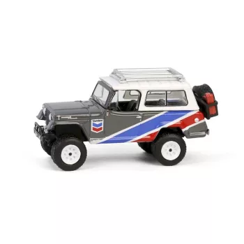   Greenlight - 1:64 1970 Jeep Jeepster Commando with Off-Road Parts Solid Pack - Chevron Special Edition Series 1 - GreenLight