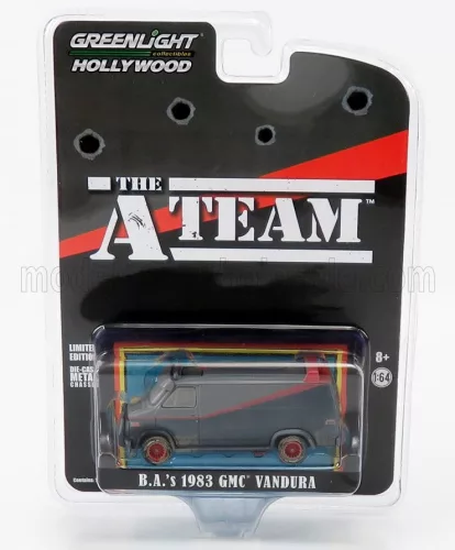 Greenlight - GMC VANDURA CARGO G.SERIES VAN WEATHERED VERSION 1983 - THE A-TEAM BLACK RED
