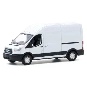   Greenlight - 1:64 2015 Ford Transit LWB High Roof - Oxford White Solid Pack - Evergreen