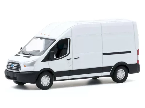 Greenlight - 1:64 2015 Ford Transit LWB High Roof - Oxford White Solid Pack - Evergreen