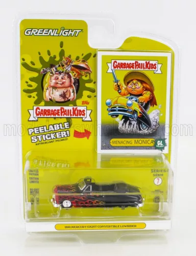 Greenlight - MERCURY EIGHT CABRIOLET OPEN LOWRAIDER 1950 - GARBAGE PAIL KIDS BLACK RED