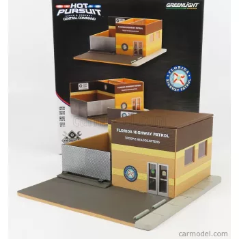   Greenlight - Accessories Set Officina Garage Mechanic'S Corner Pursuit Central Command Florida Highway Patrol Station Brown Cream