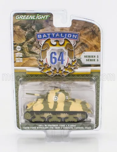 Greenlight - TANK M4 SHERMAN USA ARMY 1944 MILITARY CAMOUFLAGE