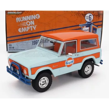   Greenlight - FORD USA BRONCO OPEN GULF 1966 LIGHT BLUE ORANGE