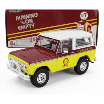 Greenlight - FORD USA BRONCO SHELL OIL 1977 YELLOW RED WHITE