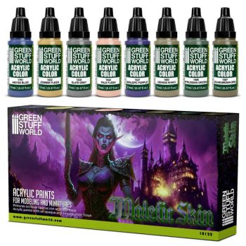   Grren Stuff World - Paint Set - Malefic Skin Paint Set (8 pcs)