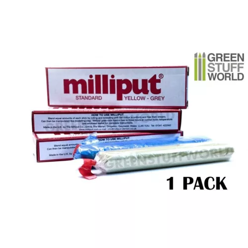 Green Stuff World - Milliput Standard Yellow Grey