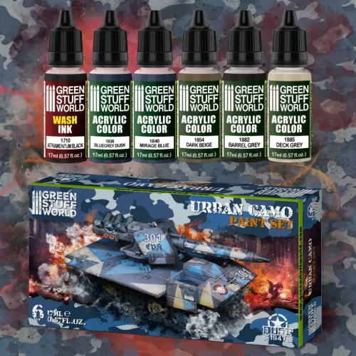 Green Stuff World - Paint Set - URGAN CAMO Dust (Box x6)