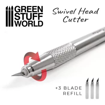   Green Stuff World - Swivel head cutter 360º with 3x blade replacement