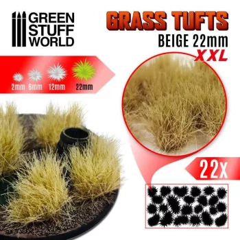   Green Stuff World - Grass TUFTS XXL - 22mm self-adhesive - BEIGE (22 pcs.)