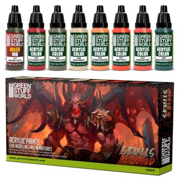 Grren Stuff World - Paint Set - Skulls & Blood (8 pcs)