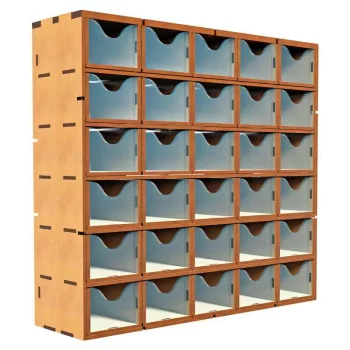   Green Stuff World - Mdf Vertical Rack With
Drawers (30 Small Drawers)