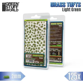   Green Stuff World - Static Grass Tufts 2 mm - Light Green (125 pcs.)