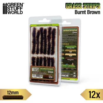   Green Stuff World - Grass Strips 12 mm - Burnt Brown - 12 pcs.