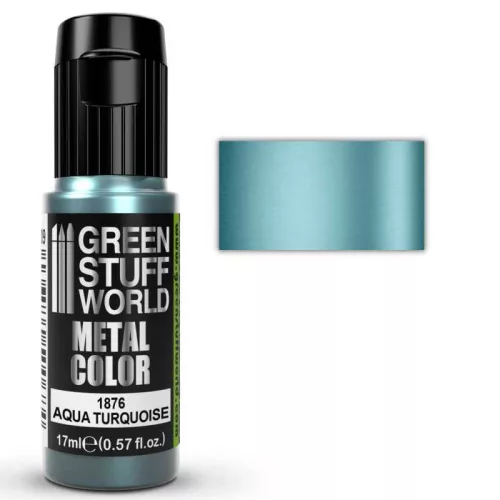 Green Stuff World - Acrylic Metal Paint - AQUA TURQUOISE 17ml