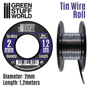   Green Stuff World - Flexible tin wire roll (thickness: 0.2mm, length: 18.5m)