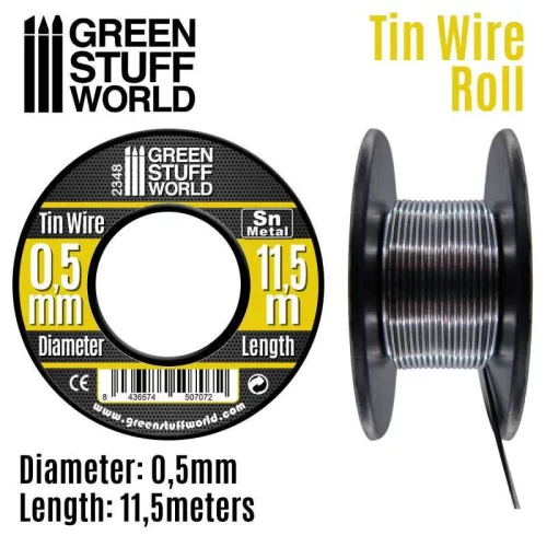 Green Stuff World - Flexible tin wire roll (thickness: 0.5mm, length: 11.5m)